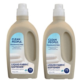 The Clean People Liquid Fabric Softener - Softens & Removes Static Cling - Vegan (100 Fl Oz, Fragrance Free)