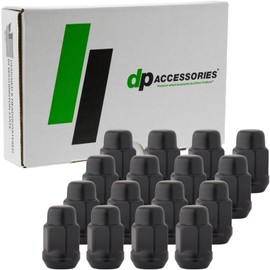 DPAccessories Black 7/16-20 Lug Nuts | Closed End Bulge Acorn | 36mm (1.4") Tall | 19mm (3/4") Hex | Set of 16 | D3111BK/016