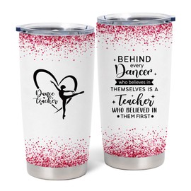 NVFCC Dance Teacher Gifts for Women, Dance Teacher Christmas Gifts, Best Gifts Ideas for Dance Teachers, Dance Teacher Gifts from Student, Ballet Teacher Gifts for Women 20 oz Coffee Tumbler