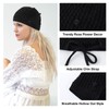 DOCILA Fashion Rose Decor Crochet Beanie Womens French Knitted Skull