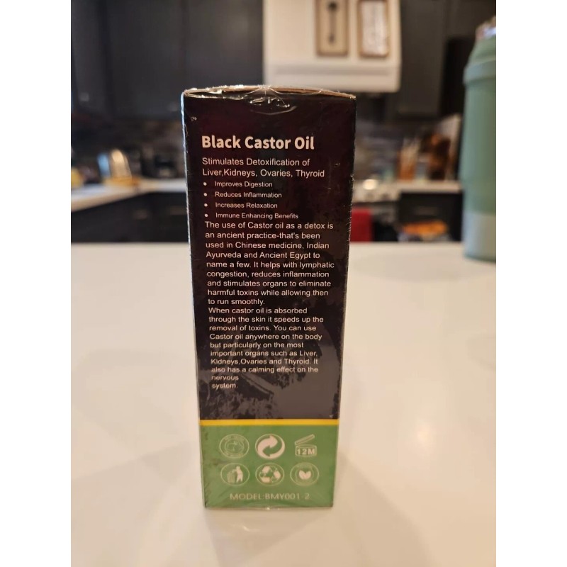 Virgin Aliver Jamaican Black Castor Oil Detox Extra Virgin Cold