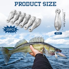 Glimin 18 Pcs Bank Sinker Fishing Weights Sinkers Fishing Sinkers Bank Sinkers for Ocean Saltwater Freshwater Surf Bass Catfish Fishing Casting Gear Tackle(8 oz)