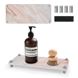 Single Diatomite Stone Sink Tray, Quick Drying Kitchen & Bathroom Organizer- Water Absorbing Non-Slip Mat for Sink, Vanity, 11x4.7in