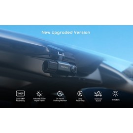 COOAU 1080P WiFi Dual Dash Cam Built-in GPS Front and Inside Dash Camera for Car