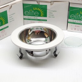 ELITE LIGHTING Lot of 6 Elite Lighting B1402 4″ Reflector White w/ Clear Lense, 35 Deg Tilt
