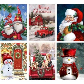 Diamond 6 Pack Christmas Diamond Painting Kits for Adults - Diamond Art DIY 5D, NEW