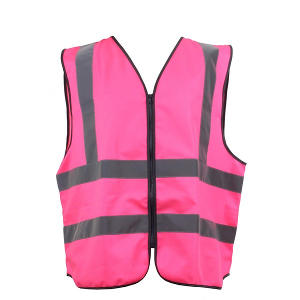 Adult Zipped High Visibility Hi Viz Hi Vis Vest Waistcoat