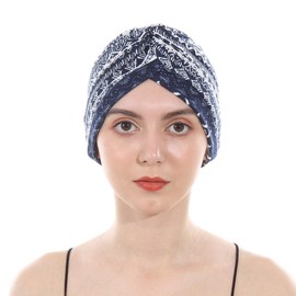 YEHUDAF LEE Turbans for Women, Soft Turban, Headwear, Pleated Beanie Hat, Hair Loss Hat, 16
