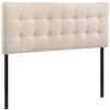 Rosebery Kids Upholstered Queen Panel Headboard in Ivory