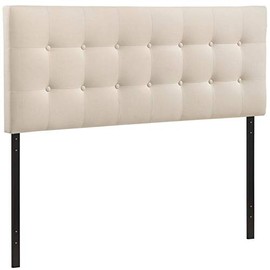 Rosebery Kids Upholstered Queen Panel Headboard in Ivory