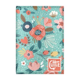 Quttie Passport Holder for Children, Women and Men, Cute Passport Cover, Passport (Flowers On Green), Flowers On Green, Casual