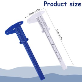 2 Pcs Plastic Vernier Caliper Caliper Measuring Tool 150 mm Mini Eyebrow Ruler Portable 0-6 Inch Vernier Calipers Sliding Gauge Ruler for Measuring
