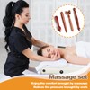 Eowppue Wooden Massage Stick Set - Premium Acupressure Rod &