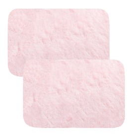 ConCus-T 2 Pieces Bath Mat Pink Shaggy Bathroom Rug Tie Dye Design Girls Gift Faux Fur Plush Rug for Tub Kitchen Living Room Fluffy Doormat Soft Puppy Bed Mat, 24" x 16"