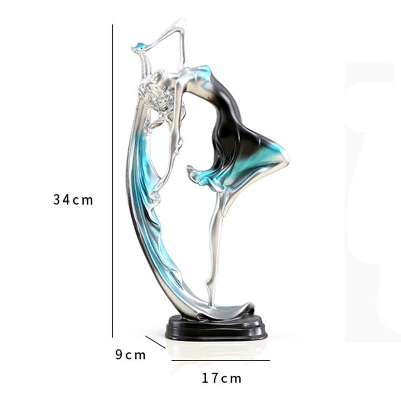 Modern Style Resin Dancing Girl Sculptures Ballerina Statue Figurine Dancer