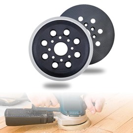 5 Inch 8 Hole Replacement Sander Pad with Hook & Loop for Bosch PEX 220 A GEX 125-1 AE, Compatible with 125mm Random Orbital Sanders, Durable Engineering Plastic and Hard Rubber Construction