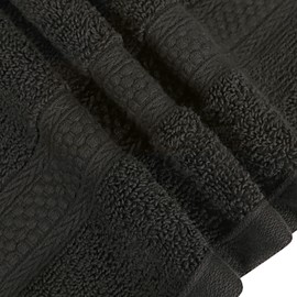 A1 Home Collections Bath Towel 500 GSM Duet Technology 100% Ring Spun Cotton Quick Dry & Highly Absorbent Towels, Zero Twist, Low Lint, Ultra Soft (Black Onyx, Bath Sheet (35x70) Pack of 4)