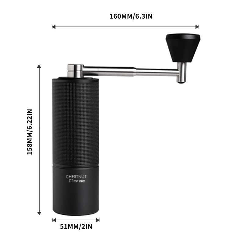 TIMEMORE Chestnut C3 ESP Pro Manual Coffee Grinder, Stainless Steel