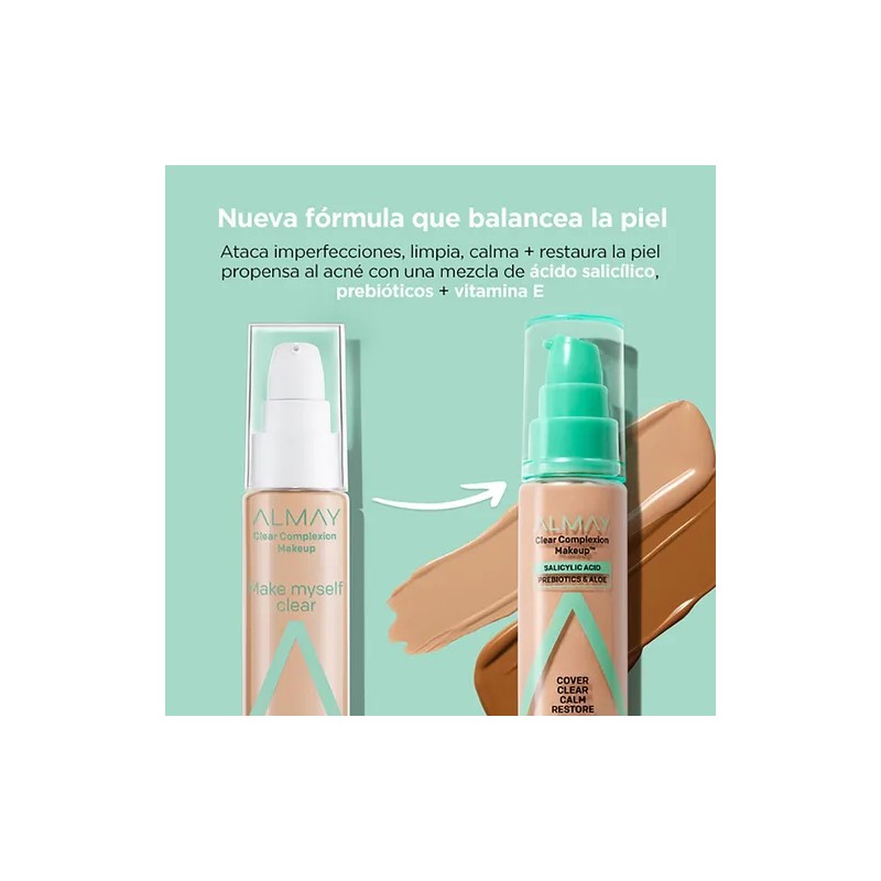 Base De Maquillaje Almay Clear Complexion Tono: Natural Tan