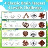 TAHAVICE 24 PCS Brain Teaser Puzzles Set, Wooden & Metal