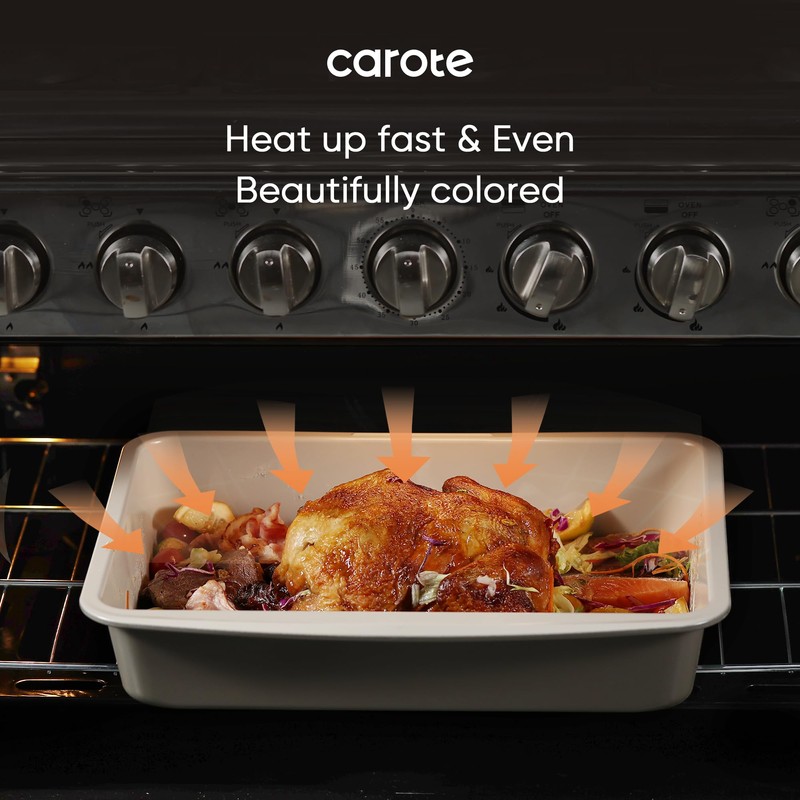CAROTE 9-Piece Nonstick Stackable Baking Pans Set - Bakeware Sets