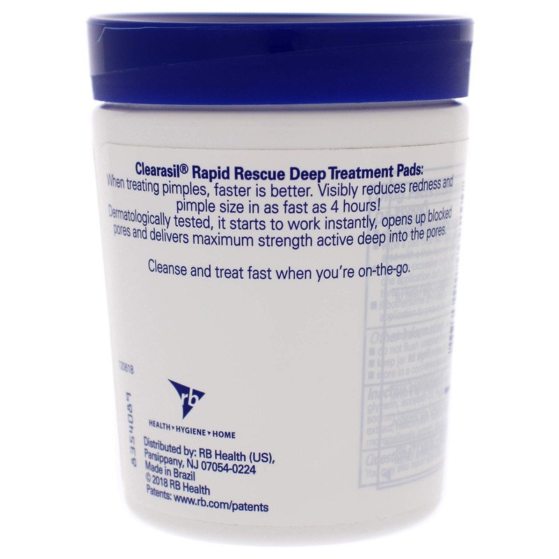 Clearasil Rapid Rescue Deep Treatment Cleansing Pads, 90 count (Pack