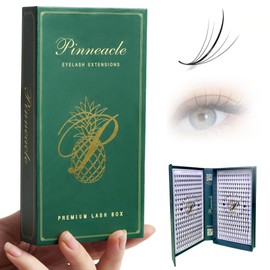 Promade Wispy Fans | Pinneacle Handmade Volume Eyelashes | Multi Selections: C CC D Curl Mixed Length | Long Retention & Easy Application | Speedy Box 480 Fans (5D Brown | D curl | 10-13mm)