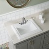 Oaker 6594-43 Rectangular 22" Drop in Bathroom Sink with Overflow,