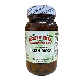 Holly Hill Health Foods Organic Irish Moss, 100% Vegetarian, 90 Vegetable Capsules