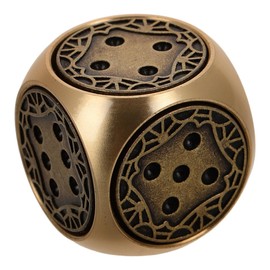 Vaguelly Set Brass Dice, Antique Dice, Metal Dice, Golden