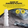 Premium Quality Ribbed Plastic Anchors, Bulk Pack (#14-16 x 1-1/4”)