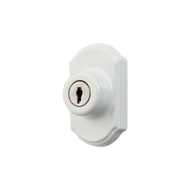 Ideal Security Keyed Deadbolt for Storm and Screen Doors, White