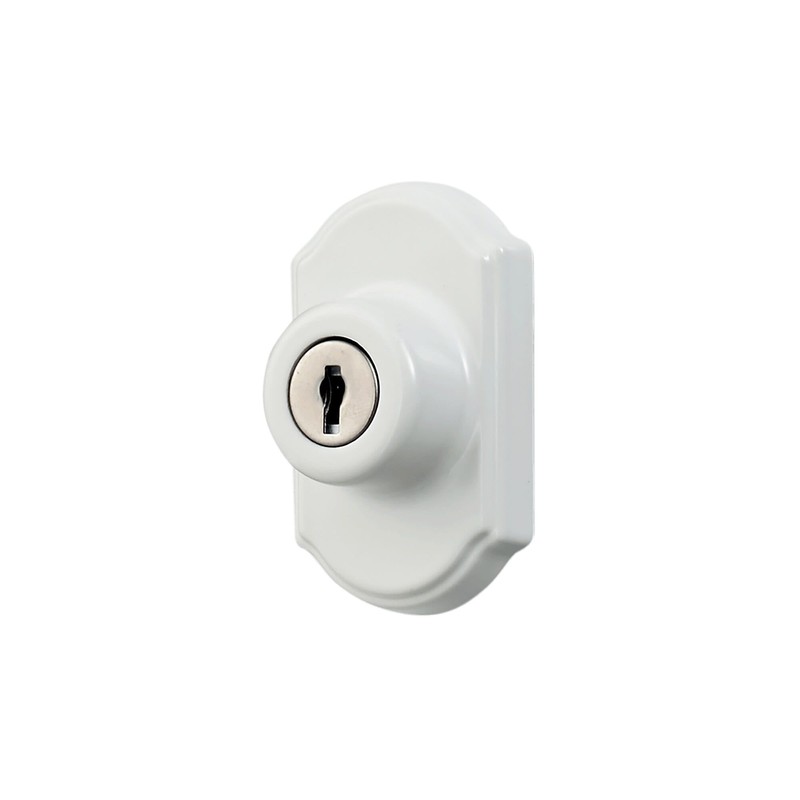 Ideal Security Keyed Deadbolt for Storm and Screen Doors, White