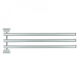 HORZE 3 Piece Folding Blanket Rack - Silver - One Size