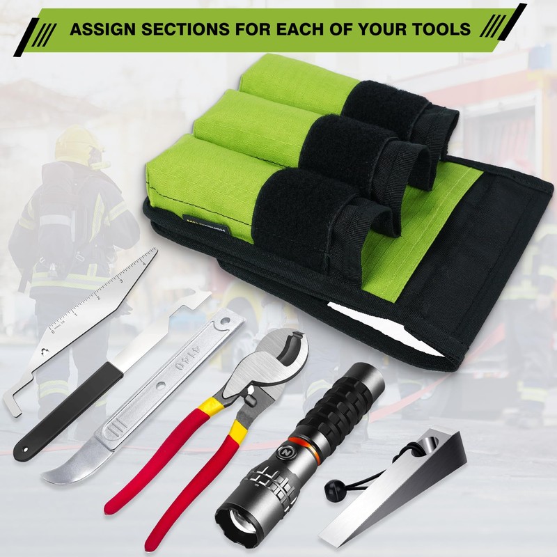 MELOTOUGH 7-Pocket Firefighter Tool Pouch with Carry Handle and Flap,