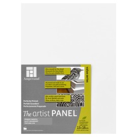 Ampersand - Panel Primed Smooth de Madera para Pintar con Óleo, Acrílico y dibujo con Grosor de 3 mm, 13 x 18 cm