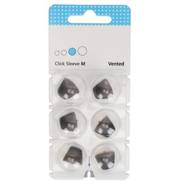 6pcs Silicone Click Sleeve Accessory Protect Ears Washable Sound Amplifier Click Sleeve Black M