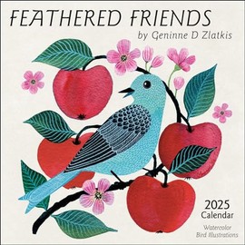 Feathered Friends 2025 Wall Calendar: Watercolor Bird Illustrations by Geninne Zlatkis