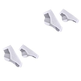 Baluue 4pairs Plantar Fasciitis Night Socks Compression Socks Elastic Ankle Support Breathable x Xl