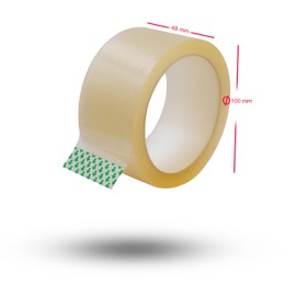 BIGtec 24 Rolls Parcel Tape Packing Tape Packaging Tape Cardboard Tape Standard 66 m Long 48 mm Wide Transparent Packaging Material for Parcels and Cardboard