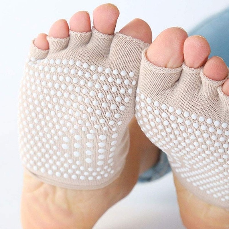 Toe Socks, Full Toe Socks, Dedicated Supporter, Beige