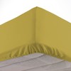 douceur d'intérieur, Fitted Sheet (160 x 200 cm) Linen Yellow,