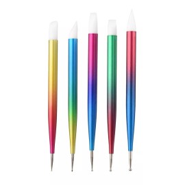 Unic Pincel De Silicon Para Decoración 3d Con 5 Punteros