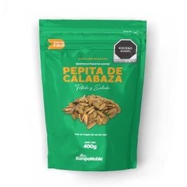 Pepita de Calabaza Tostada & Saladaa 400g "KampoNoble" Sin Aceites, Sin Conservadores, Sin Gluten. (Pepita Tostada & Salada 400g)
