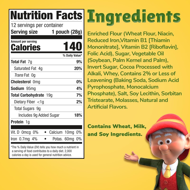 Keebler On-The-Go Fudge Stripes Cookies, 12 Count (Pack of 1)