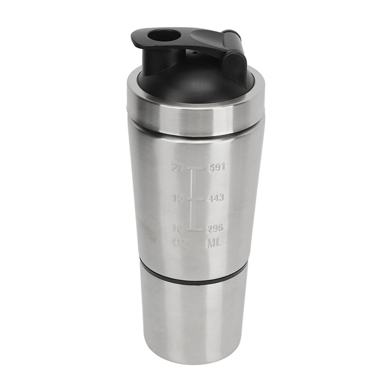 Shaker Bottle Stainless Steel Protein Shaker with Scales Portable Shaker