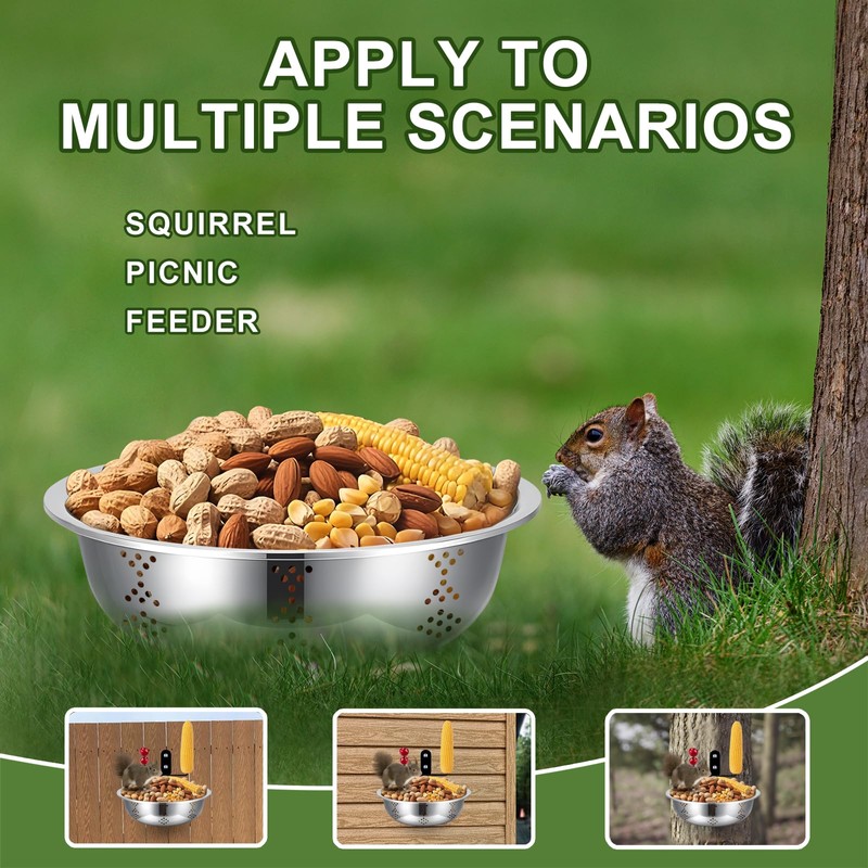 Squirrel Feeders for Outside, Metal Squirrel House for Outdoor, Durable