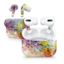 DesignSkinz - Compatible with AirPods Pro - Skin Decal Protective Scratch Resistant Vinyl Wrap - Watercolor Grunge Setting