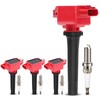 A-Premium (Red) Set of 8 Ignition Coil Pack and Iridium