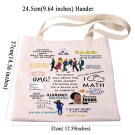 PXTIDY Funny Teacher TV Show Tote Bag Tote Bag Principal Janine Fans Gift TV Show Elementary Merchandise